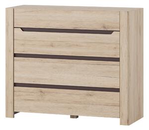 Komoda Dessum 11 (dub sanremo + hnědá). Akce -19%