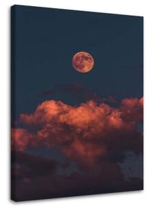 Obraz na plátně Mraky Nebe Měsíc - 70x100 cm