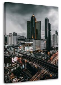 Obraz na plátně Město Skyline - 60x90 cm