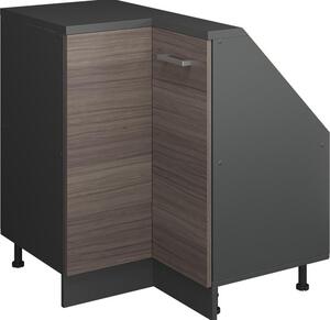 Rohová kuchyňská skříňka pod šikmou střechu Vicco R-Line Ušlechtilá šedá 75.6 cm s 1 dveřmi, Model 59092