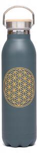 Termoláhev Bodhi 600 ml nerezová ocel, vzor Květ života, antracit