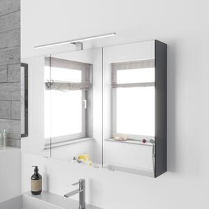 Zrcadlová skříňka Lodge o šířce 100 cm se 3 dvířky a vestavěným LED osvětlením