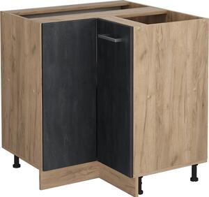 Rohová skříňka Vicco R-Line Černý beton 75.6 cm bez pracovní desky, Model 47527