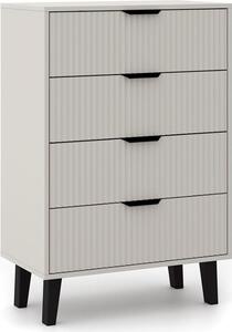 BDW, komoda Scandi, 4 zásuvky, lonice, obývací pokoj, 80×40×90, kamír