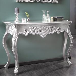 Elegantní konzola VENICE 110cm stříbrný barokní designový stolek konzolový stolek příborník ruční výroba