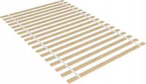 Rám postele pro matraci 120x200 cm 18 ks plochých roštů nosnost 350 kg