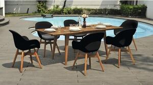 Zahradní sestava nábytku 6místná Garden Place Style rozkládací devný stl