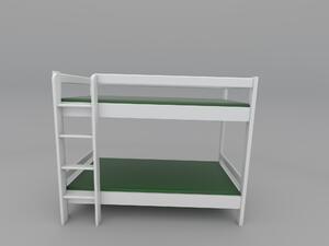 Patrová postel Max - borovice 90x200, Odstín: Bílá cm