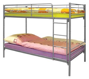 Kovová patrová postel 90x200 cm