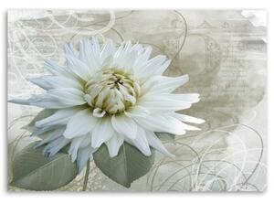 Obraz na plátně Vintage béžová květina - 100x70 cm