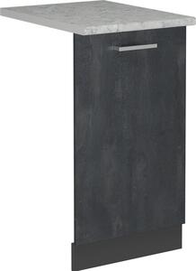 Čelní panel myčky Vicco R-Line Černý beton 45 cm s pracovní deskou, Model 55099