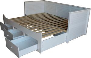 Rozkládací postel s úložným prostorem Melani duo 90 - 180 x 200 cm 90x200