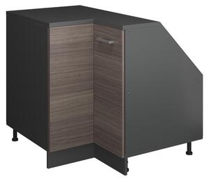 Rohová kuchyňská skříňka pod šikmou střechu Vicco R-Line Ušlechtilá šedá 75.6 cm s 1 dveřmi, korpus skříně hloubka 60 cm, Model 59970