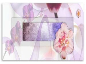Obraz na plátně Květinová abstrakce Fialová - 60x40 cm