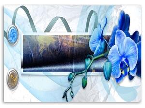 Obraz na plátně Modrá orchidej Abstrakt - 60x40 cm