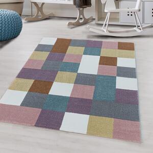 VOPI Dětský koberec FUNNY - barevný - čtverečky 1 Rozměr koberce: 120x170 cm