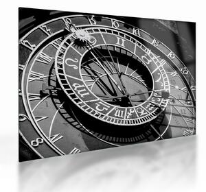 Skleněný obraz - Astronomické hodiny, Praha, Česká Republika (70x50 cm)