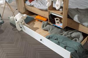 Patrová multifunkční postel Smart 2 Barevné provedení: Dub/černá 85x200 cm