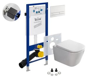 Kronenbach, závěsné WC s kompaktní konstrukcí, bez oplachového prstence, kompletní set
