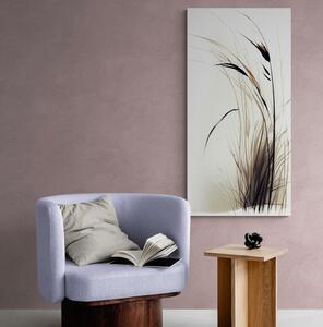 Obraz suchá tráva s nádechem minimalismu