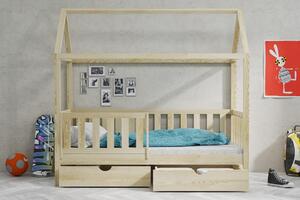 Dětská postel s úložným prostorem Marcela, Borovice přírodní, 90x200 cm