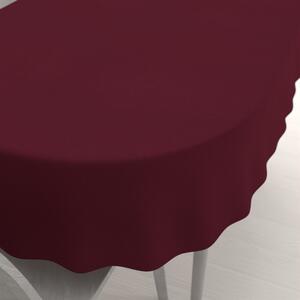Biante Dekorační oválný ubrus BKU-115 Burgundský vínový 100x140 cm