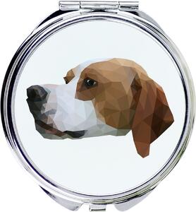 Anglický pointer, zrcadlo značky Art-Dog s fotografií anglického pointera a geometrickým vzorem