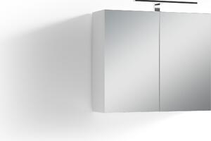 ByLIVING Zrcadlová skříňka Spree, šířka 70 cm, s LED osvětlením, s vypínačem a zásuvkovou skříňkou, koupelnová skříňka se zrcadlovými dvířky