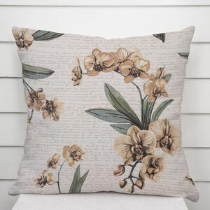 Biante Bavlněný povlak na polštář Sandra SA-624 Hnědé orchideje na bílém 30 x 50 cm
