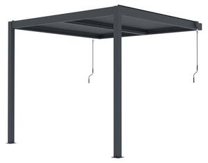 Bioklimatická pergola G21 Trenton 3x3 m, antracitová hliníková