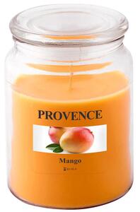 Svíčka ve skle s víčkem, mango