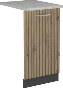 Čelní panel myčky Vicco R-Line Řemeslný dub 45 cm s pracovní deskou, Model 55135