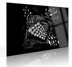 Skleněný obraz - Kresba v Banksyho stylu (70x50 cm)