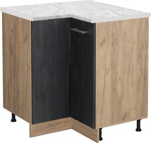 Rohová skříňka Vicco R-Line Černý beton 75.6 cm PD Mramor, Model 47530