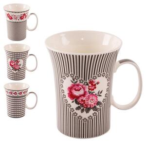 Porcelánové hrnky ROSE 360 ml 4 ks