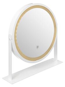 Kosmetické zrcadlo s podsvícením LED, bílé, Ø 34 cm