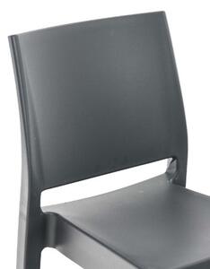 Barová židle Audrey tmavě šedá