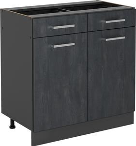 Spodní skříňka kuchyňské linky Vicco R-Line Černý beton 80 cm bez pracovní desky, Model 47482