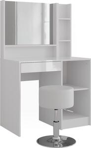 Toaletní stolek Vicco Sherry Bílá/bílý vysoký lesk 89.8 cm 7 dílů, Model 57684