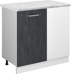 Rohová skříňka Vicco R-Line Černý beton 86 cm PD Mramor, Model 47583