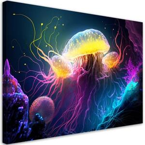 Obraz na plátně, Medúza pod vodou - 60x40 cm