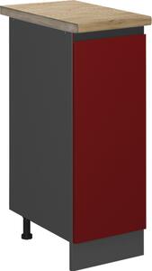 Lékárničková skříňka Vicco R-Line Červená 30 cm , PD Dub, Model 46280