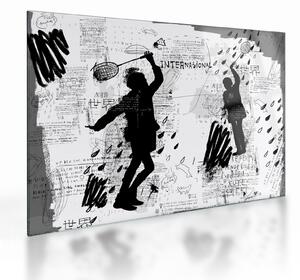 Skleněný obraz - Street art - rozruch (70x50 cm)