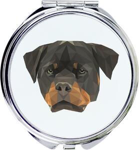Rottweiler – Zrcadlo od značky Art-Dog s fotografií a geometrickým vzorem