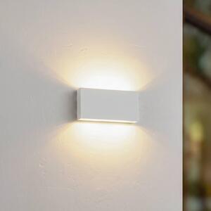 Lindby Venkovní nástěnné svítidlo Lucande Jarte, 20 cm, bílé, IP65, Bílá / opál, Plast, Moderní