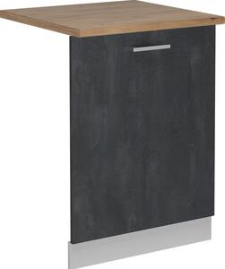 Čelní panel myčky Vicco R-Line Černý beton 60 cm , PD Dub, Model 55092