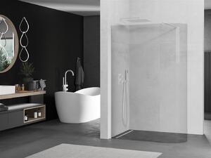 Mexen Kioto, zaoblená sprchová zástěna 110 x 200 cm, 8mm čiré sklo, bílý profil, 800-110-101-20-06