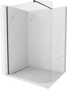 Mexen Kioto, zaoblená sprchová zástěna 80 x 200 cm, 8mm čiré sklo, černý profil, 800-080-101-70-06