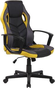 Kancelářská židle Avah černá/žlutá