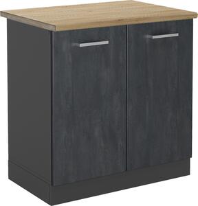 Skříňka pod dřez Vicco R-Line Černý beton 80 cm PD Dub, Model 47480
